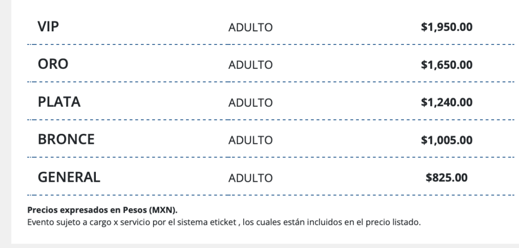 PRECIOS ENJAMBRE XALAPA 2026 AUDITORIO DE LA NORMAL