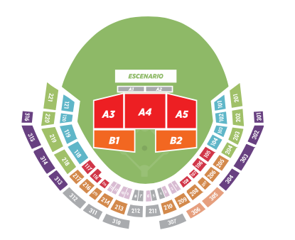 MAPA YURIDIA CARNAVAL MAZATLÁN 2026 ESTADIO TEODORO MARISCAL
