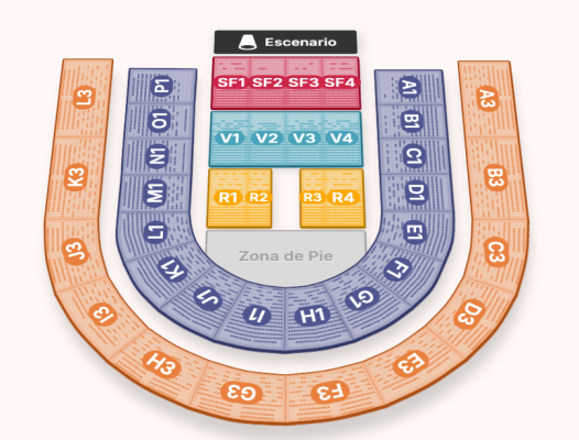 MAPA BANDA MS SAN LUIS POTOSÍ 2026 ARENA POTOSÍ