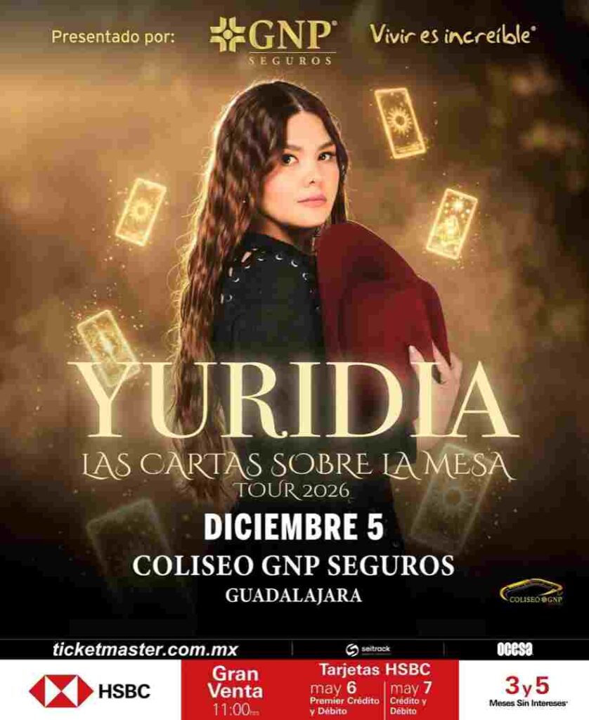 YURIDIA GUADALAJARA 2026 COLISEO GNP SEGUROS