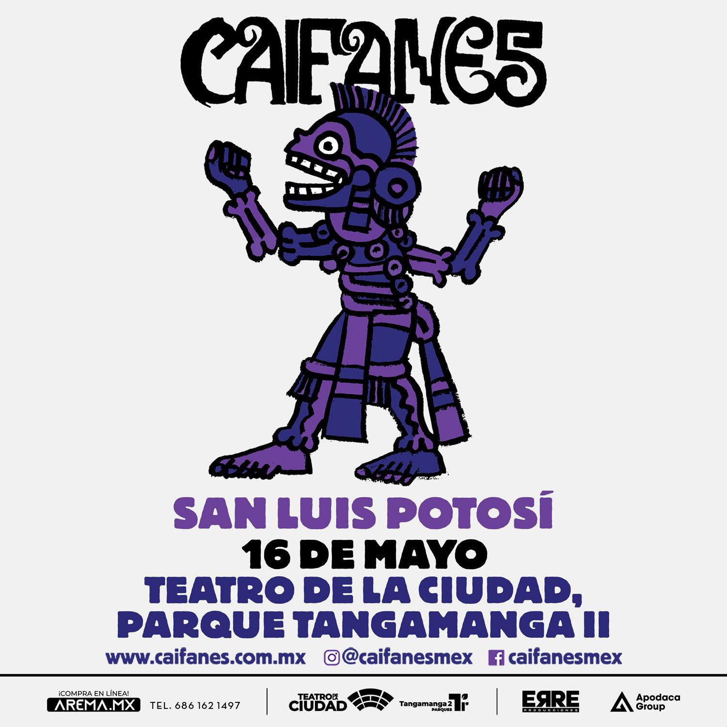 CAIFANES SAN LUIS POTOSÍ 2026 TEATRO TANGAMANGA 2