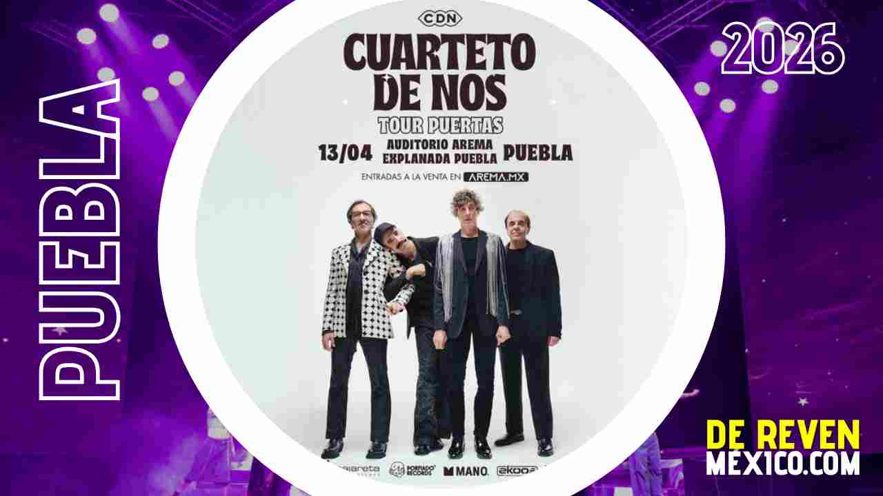 CUARTETO DE NOS PUEBLA 2026 AUDITORIO AREMA EXPLANADA