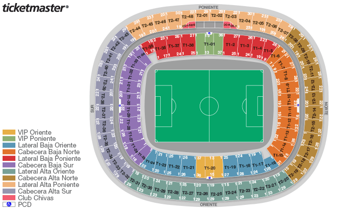 MAPA COPA DE LEYENDAS REAL MADRID BARCELONA GUADALAJARA 2026 ESTADIO AKRON