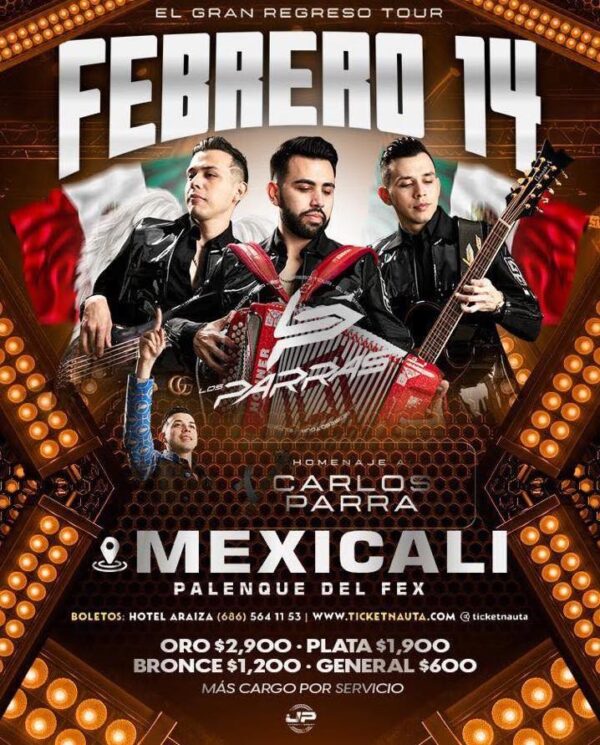 LOS PARRAS MEXICALI 2026 PALENQUE DEL FEX