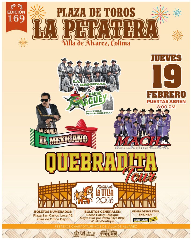 QUEBRADITA TOUR COLIMA LA PETATERA 2026 PLAZA DE TOROS