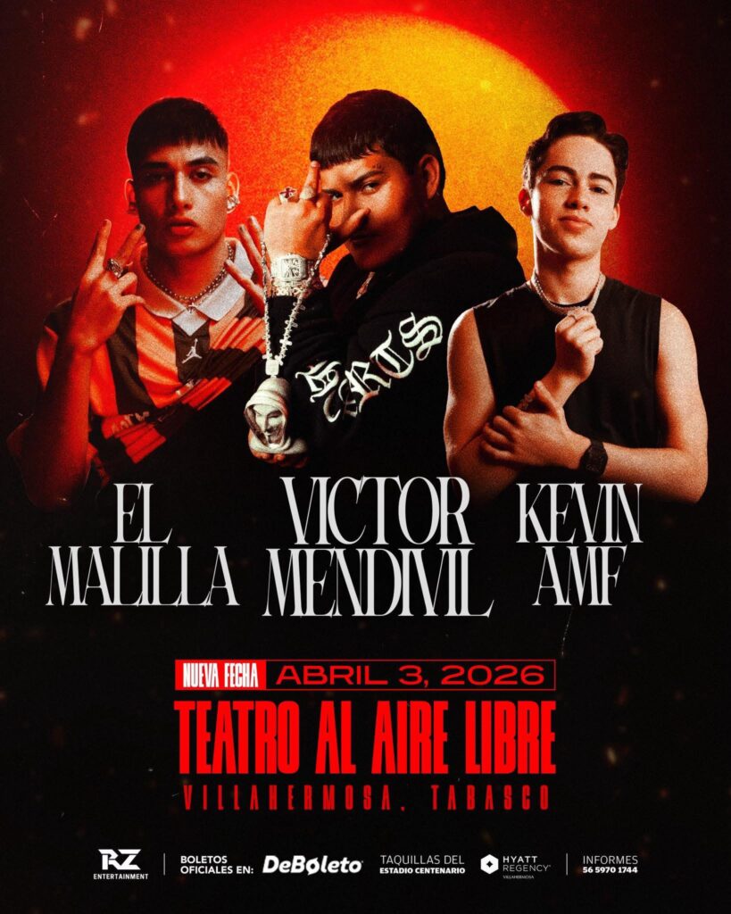 VICTOR MENDIVIL EL MALILLA Y KEVIN AMF VILLAHERMOSA 2026 TEATRO AL AIRE LIBRE PARQUE TABASCO