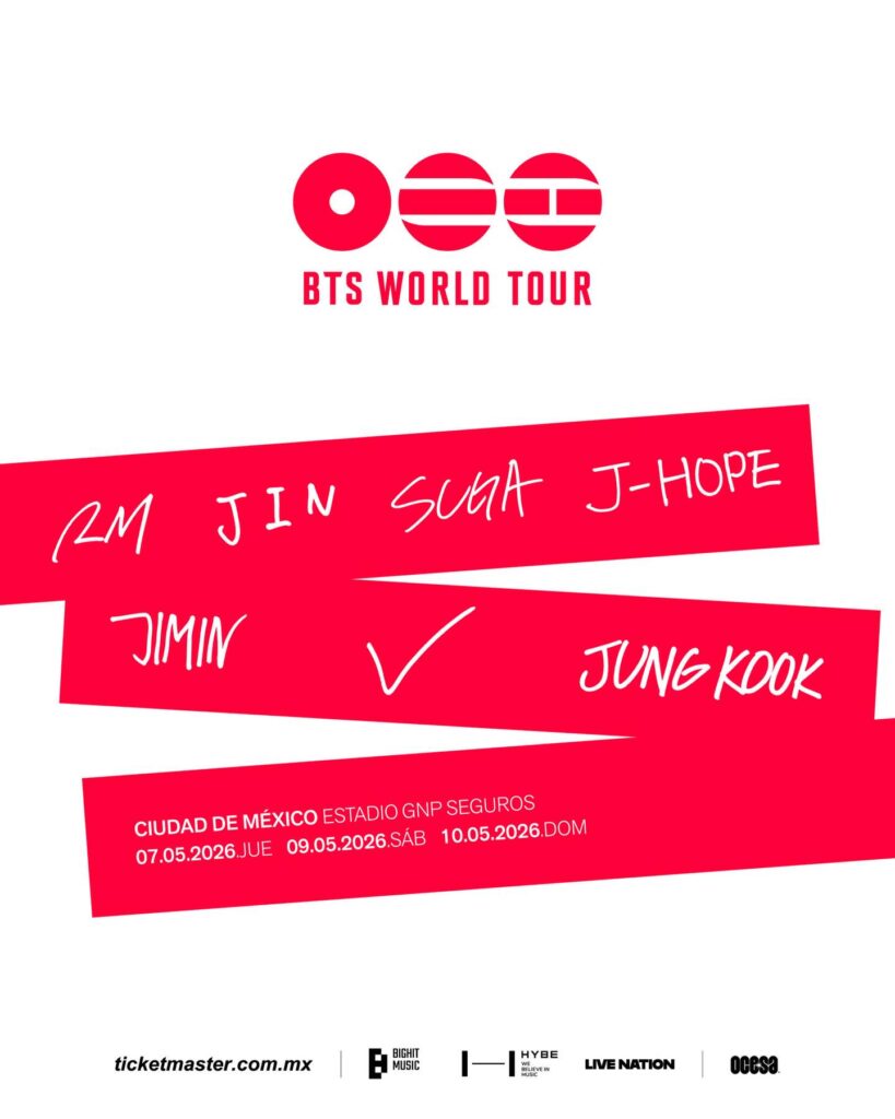 BTS CDMX 2026 ESTADIO GNP SEGUROS
