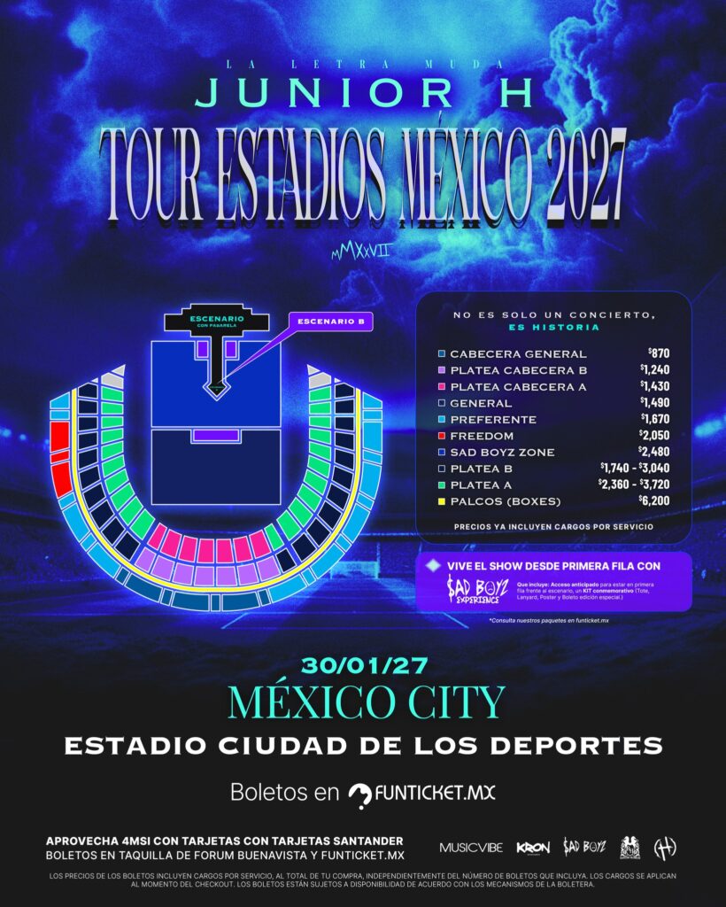 JUNIOR H CDMX 2027 ESTADIO CIUDAD DE LOS DEPORTES