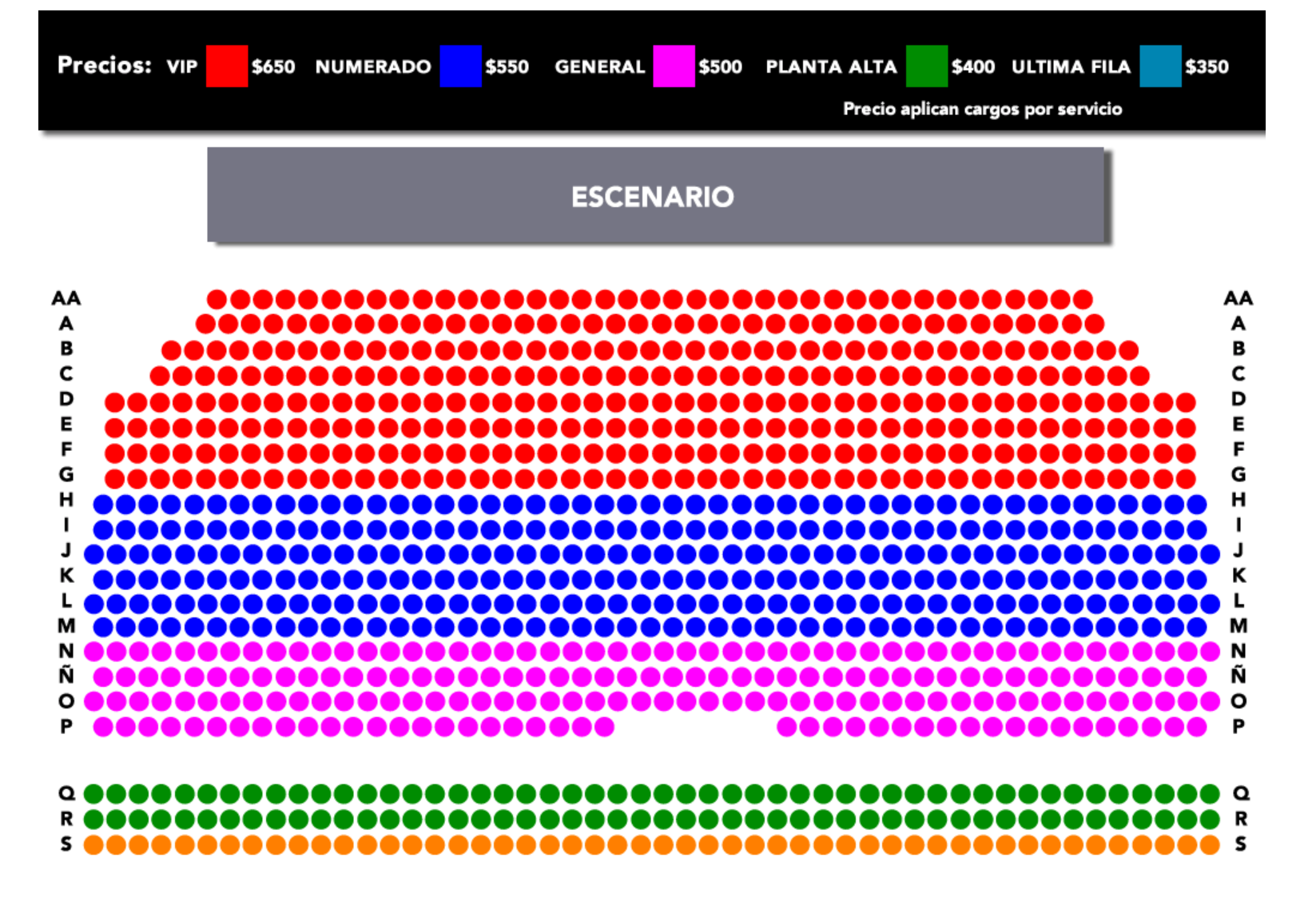 MAPA DE PRECIOS JOHN MILTON TIJUANA 2026 CECUT