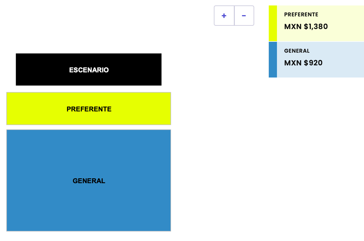 MAPA DE PRECIOS MAGO DE OZ OAXACA 2026 CENTRO DE CONVENCIONES