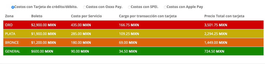 PRECIOS LOS PARRAS MEXICALI 2026 PALENQUE DEL FEX