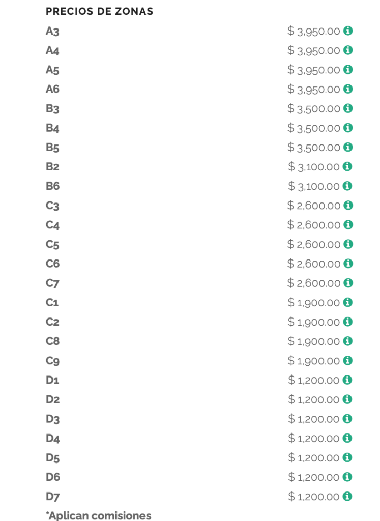 PRECIOS ROBERTO CARLOS OAXACA 2026 AUDITORIO GUELAGUETZA