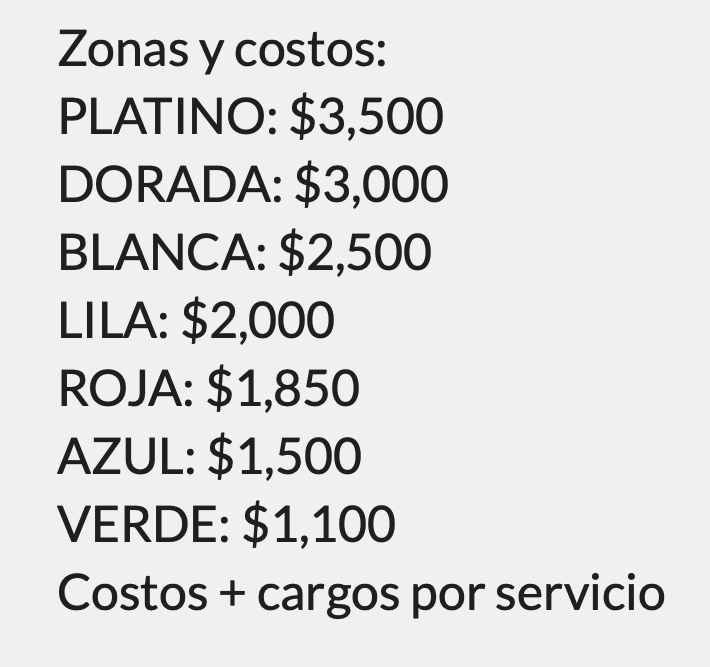 PRECIOS MIJARES SINFÓNICO PACHUCA 2026 AUDITORIO AREMA EXPLANADA