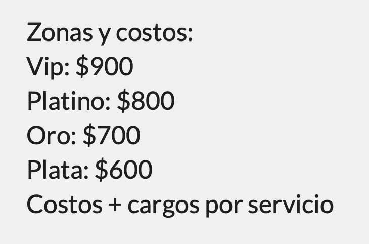 PRECIOS SILVANA ESTRADA MÉRIDA 2026 AUDITORIO COCA COLA LA ISLA