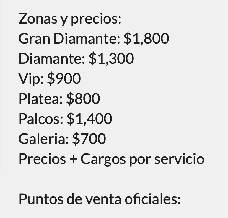 PRECIOS FRANCO ESCAMILLA PUEBLA 2026 AUDITORIO CCU
