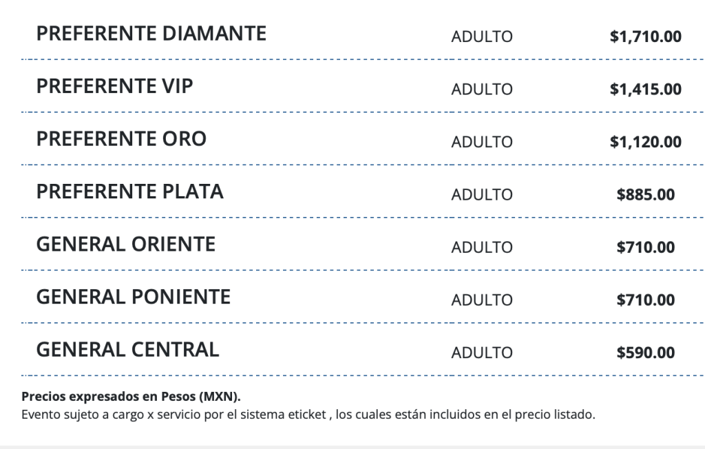 PRECIOS 31 MINUTOS QUERÉTARO 2026 AUDITORIO JOSEFA ORTÍZ