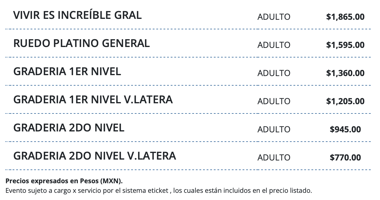 PRECIOS RAWAYANA MÉRIDA 2026 FORO GNP SEGUROS