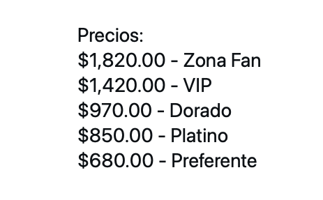 PRECIOS JULIETA VENEGAS TORREÓN 2026 COLISEO CENTENARIO