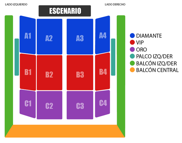 Mapa Auditorio Josefa Ortíz de Domínguez