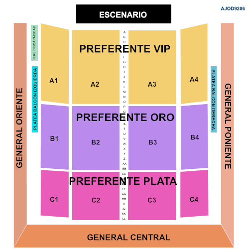 MAPA AUDITORIO JOSEFA ORTÍZ