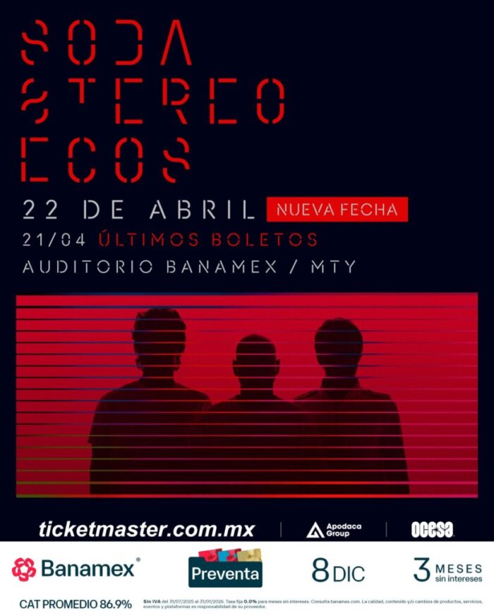 SODA STEREO MONTERREY 2026 AUDITORIO BANAMEX