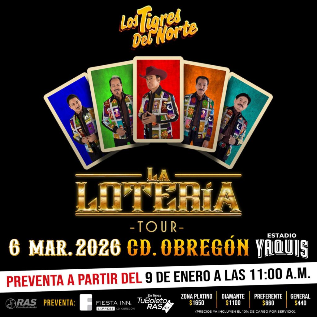 LOS TIGRES DEL NORTE OBREGÓN 2026 ESTADIO YAQUIS