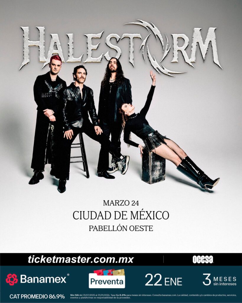 HALESTORM CDMX 2026 PABELLÓN OESTE