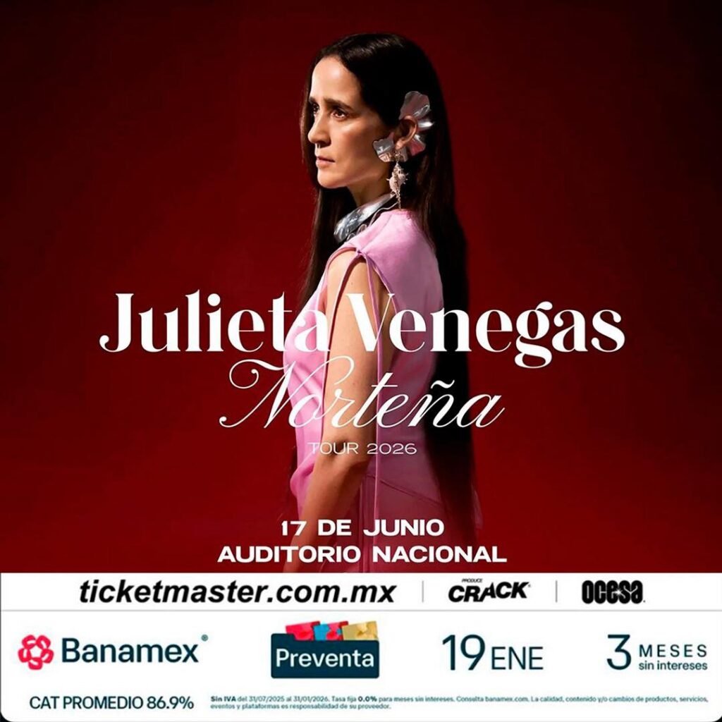 JULIETA VENEGAS CDMX 2026 AUDITORIO NACIONAL
