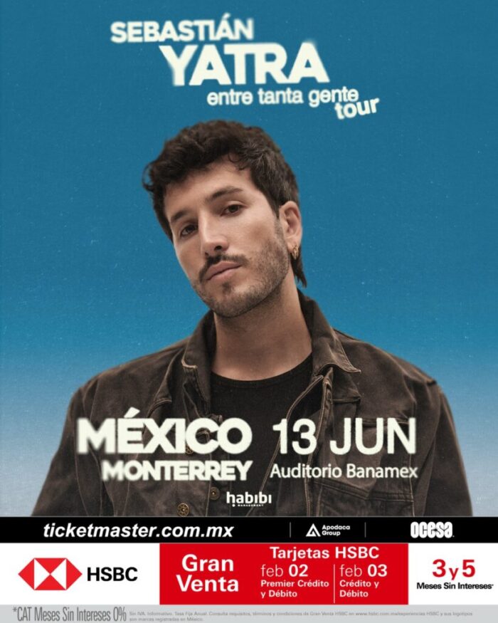SEBASTIÁN YATRA MONTERREY 2026 AUDITORIO BANAMEX