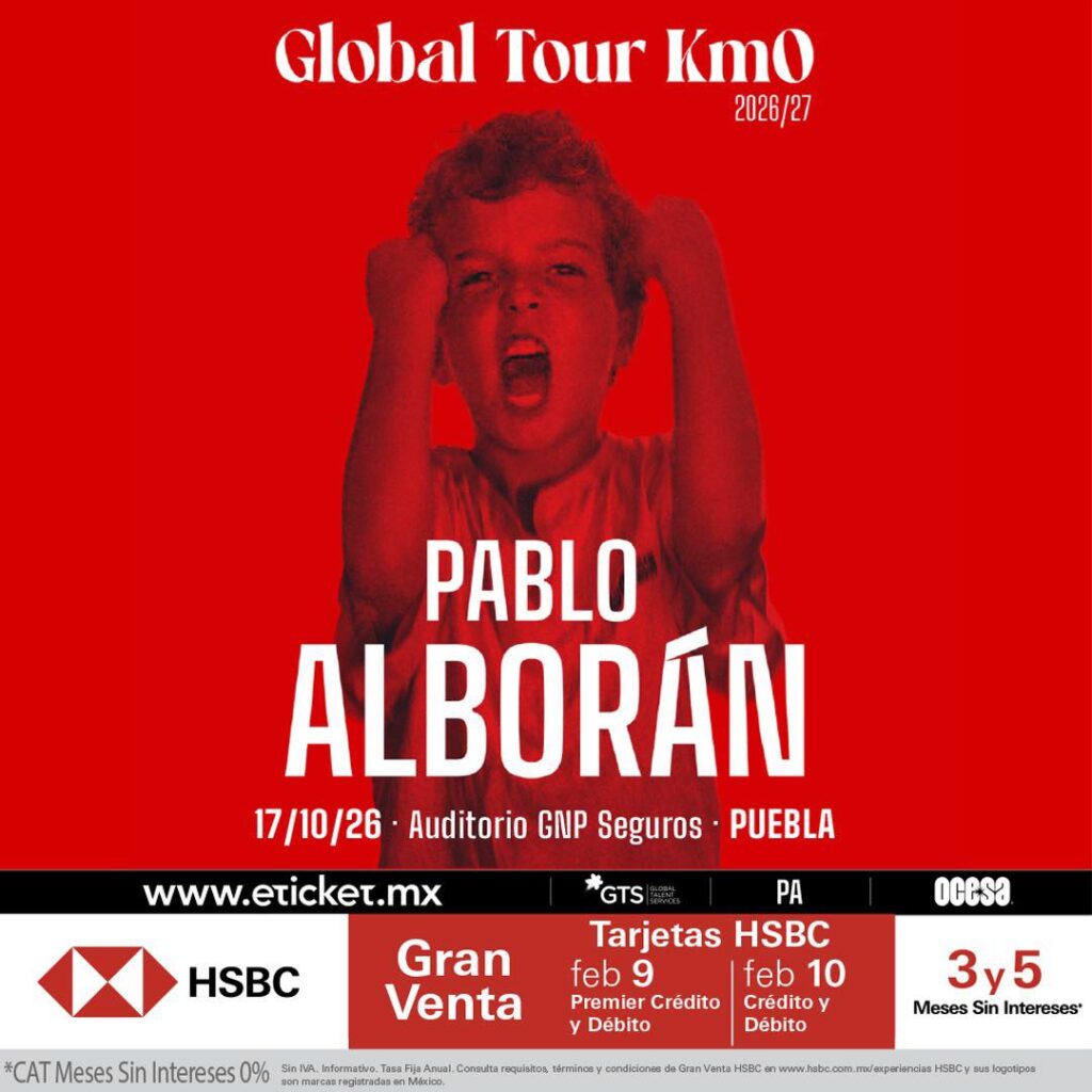 PRECIOS PABLO ALBORÁN PUEBLA 2026 AUDITORIO GNP SEGUROS