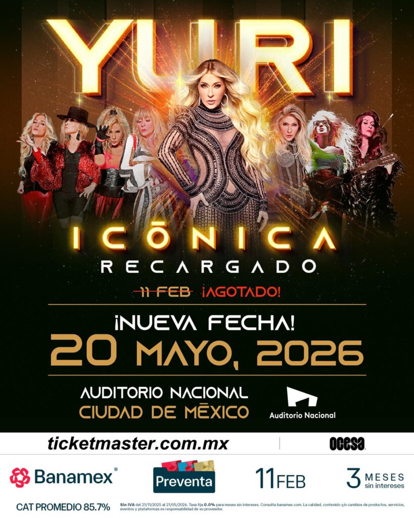 YURI CDMX 2026 AUDITORIO NACIONAL