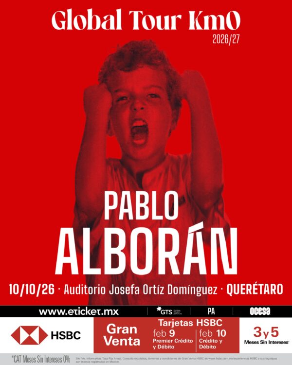 PABLO ALBORÁN QUERÉTARO 2026 AUDITORIO JOSEFA ORTÍZ