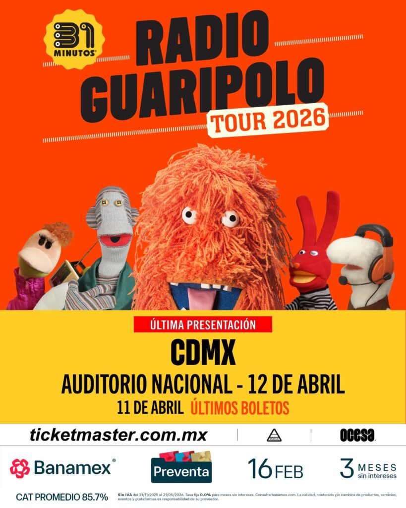 31 MINUTOS CDMX 2026 AUDITORIO NACIONAL