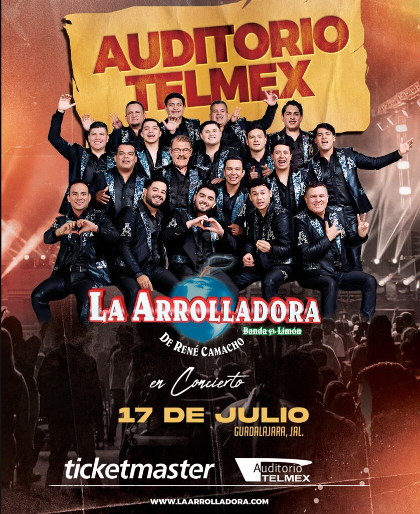 LA ARROLLADORA BANDA EL LIMÓN GUADALAJARA 2026 AUDITORIO TELMEX