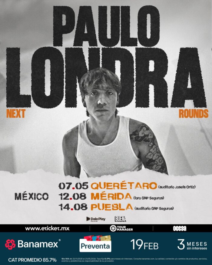 PAULO LONDRA QUERÉTARO 2026 AUDITORIO JOSEFA ORTÍZ