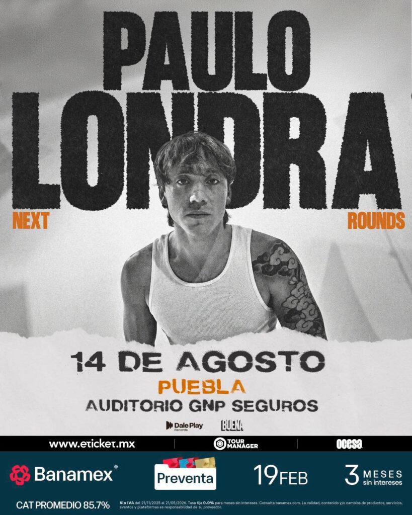 PAULO LONDRA PUEBLA 2026 AUDITORIO GNP SEGUROS