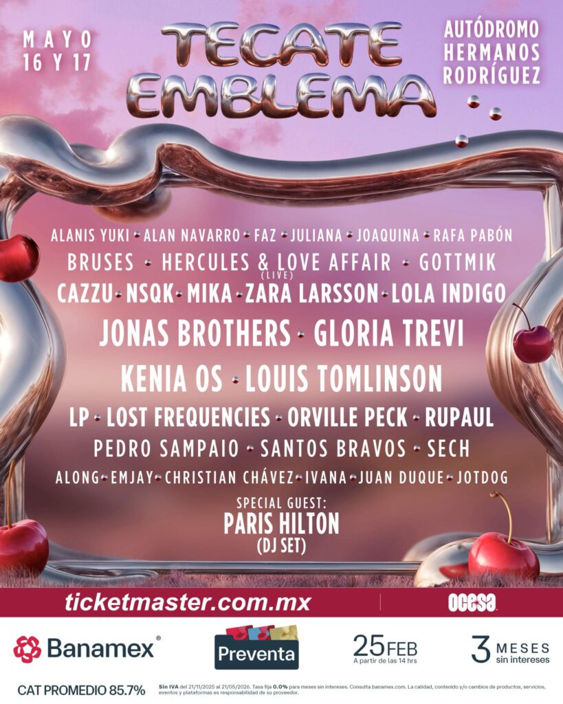 TECATE EMBLEMA 2026 CDMX AUTÓDROMO HERMANOS RODRÍGUEZ