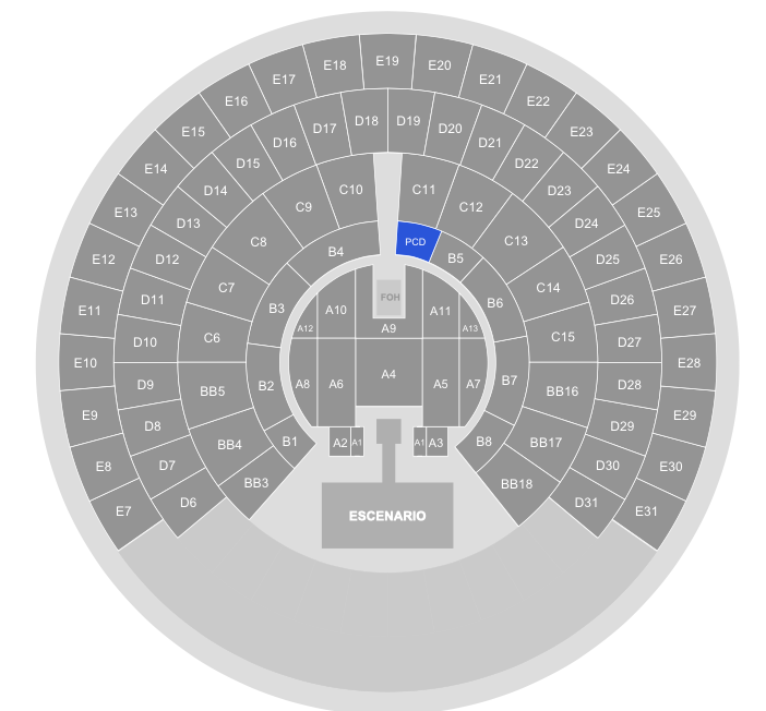 Mapa Palacio de los Deportes