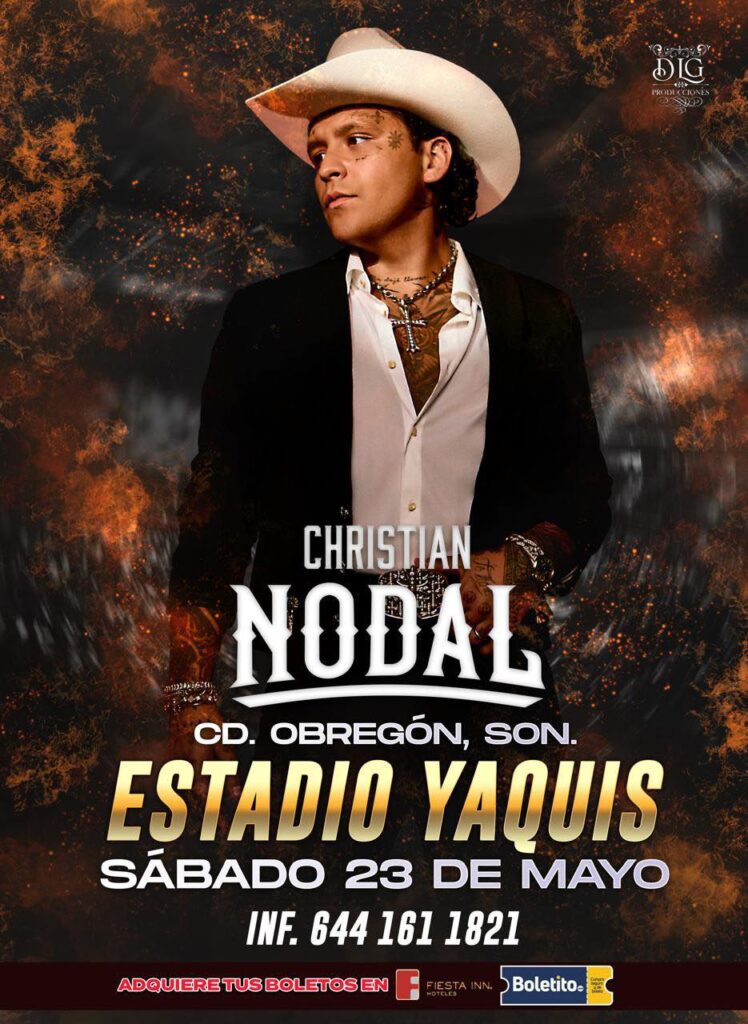 CHRISTIAN NODAL OBREGÓN 2026 ESTADIO YAQUIS