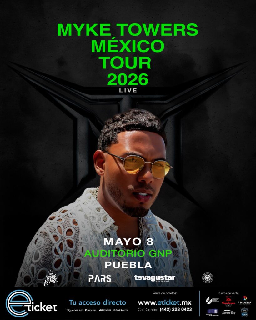 MYKE TOWERS PUEBLA 2026 AUDITORIO GNP SEGUROS
