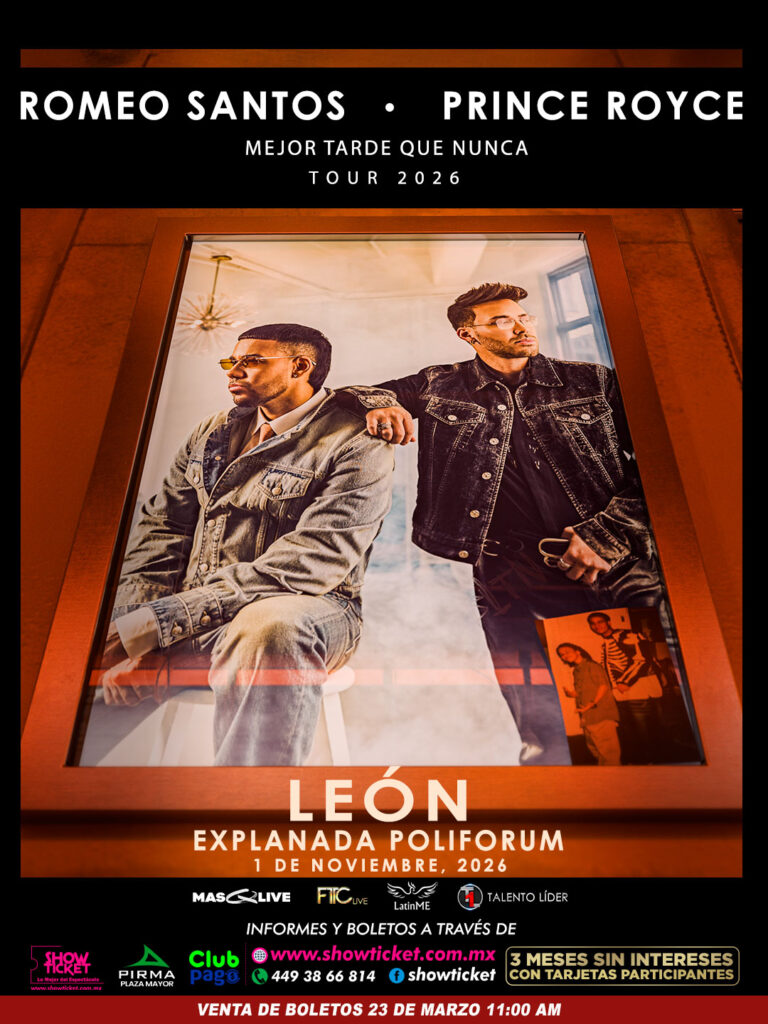 ROMEO SANTOS Y PRINCE ROYCE LEÓN 2026 POLIFORUM LEÓN