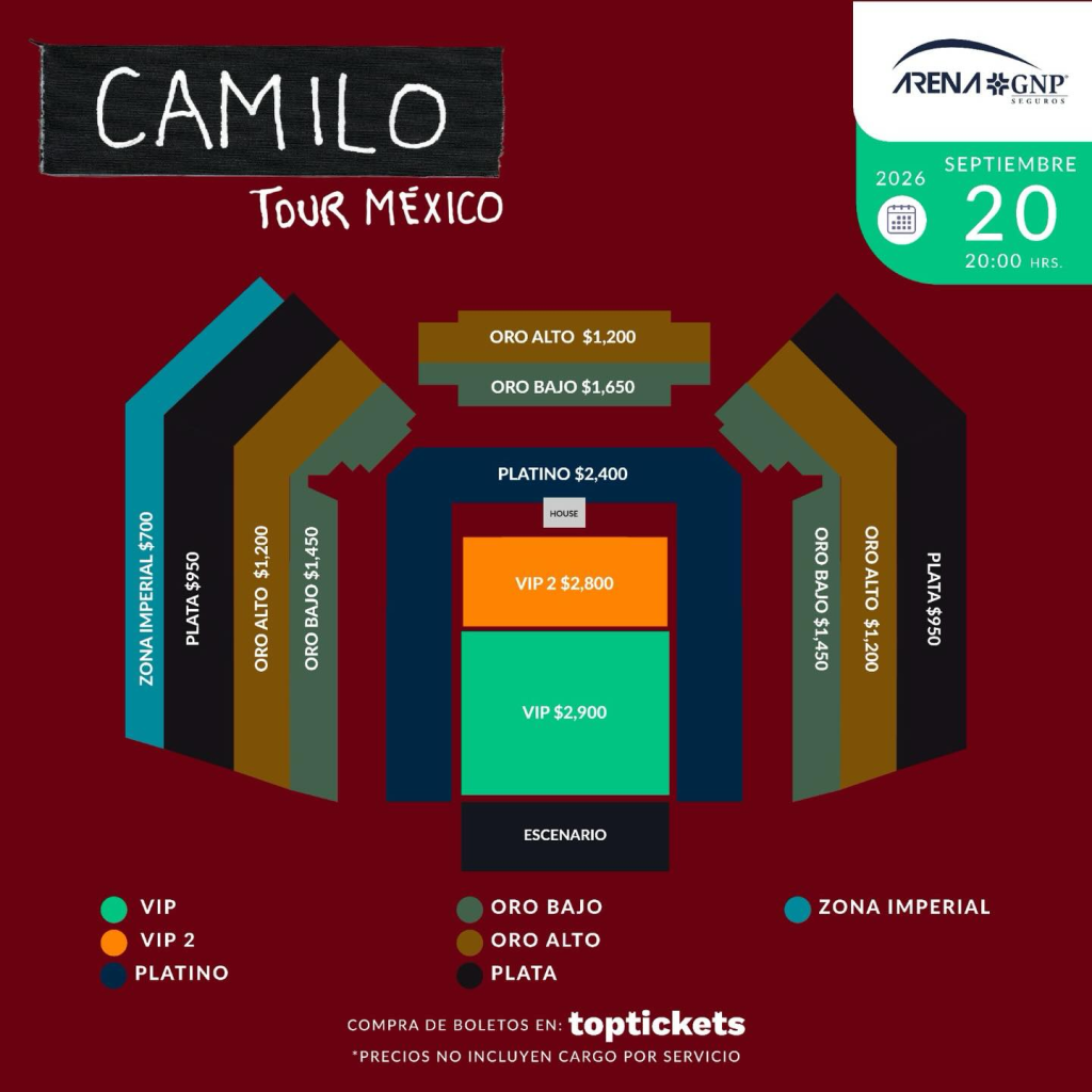 CAMILO ACAPULCO 2026 ARENA GNP SEGUROS
