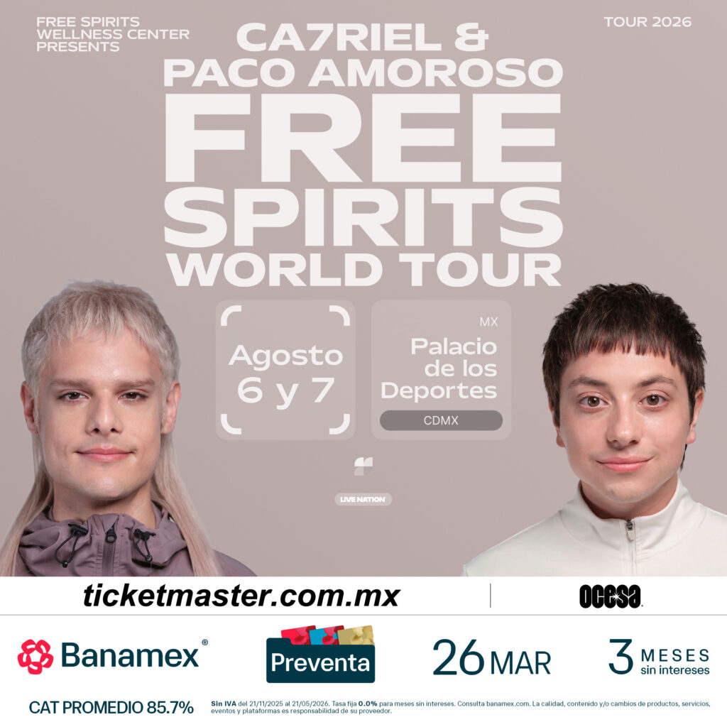 CA7RIEL Y PACO AMOROSO CDMX 2026 PALACIO DE LOS DEPORTES