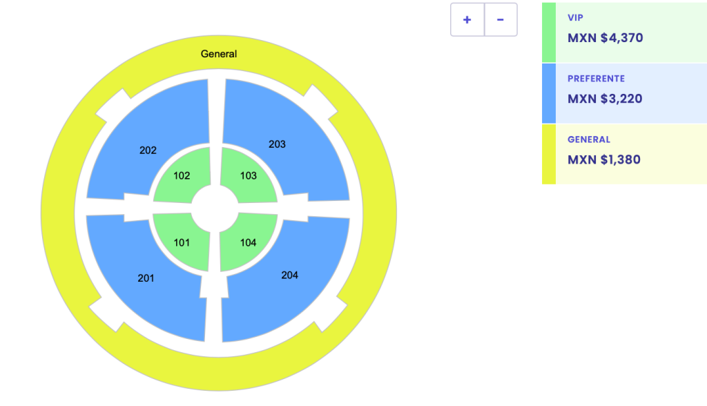 MAPA DE PRECIOS CARLOS RIVERA PALENQUE PUEBLA 2026