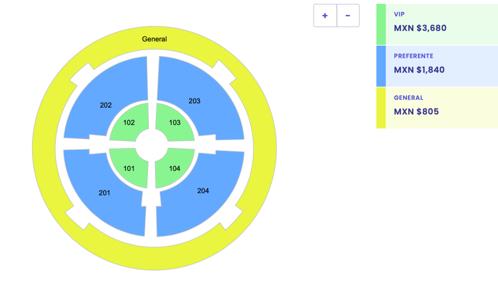 MAPA DE PRECIOS BANDA EL RECODO PALENQUE PUEBLA 2026