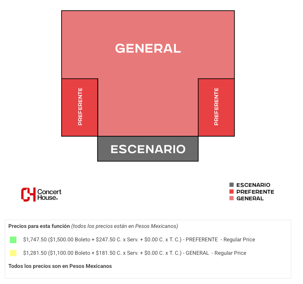 MAPA DE PRECIOS MAC DEMARCO GUADALAJARA 2026 C4 CONCERT HOUSE