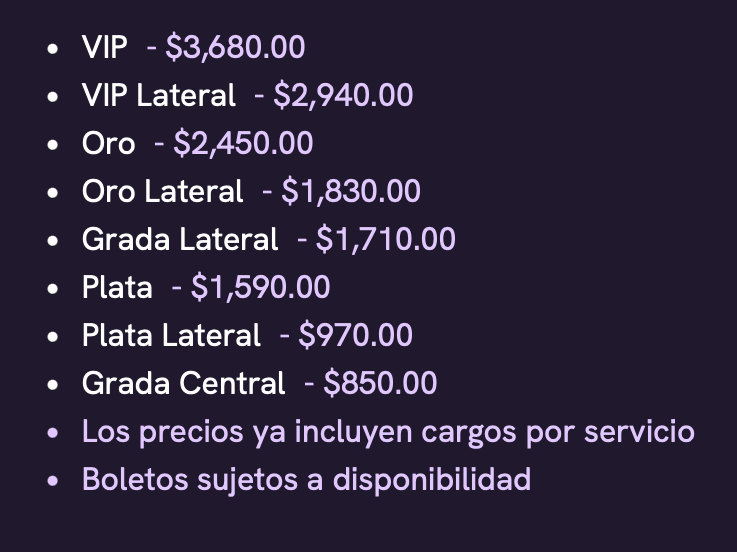 PRECIOS GLORIA TREVI QUERÉTARO 2026 HÍPICO DE JURIQUILLA