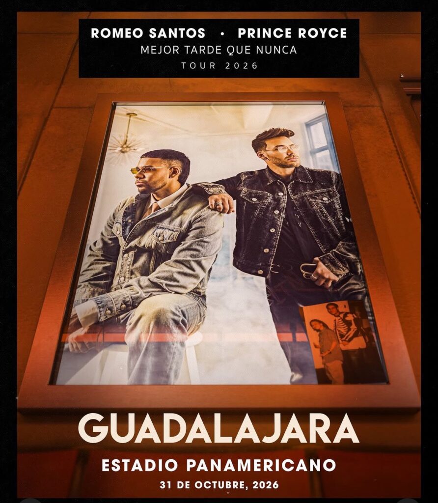ROMEO SANTOS Y PRINCE ROYCE GUADALAJARA 2026 ESTADIO PANAMERICANO