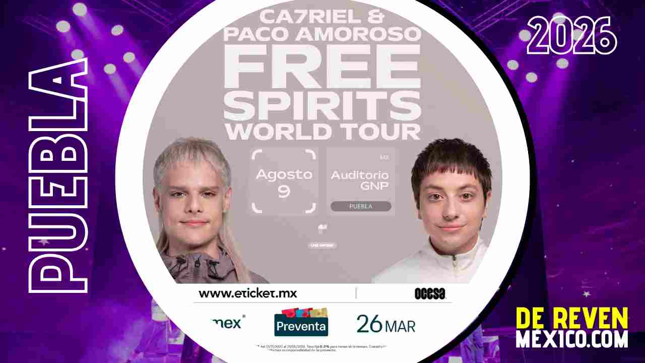 CA7RIEL Y PACO AMOROSO PUEBLA 2026 AUDITORIO GNP SEGUROS