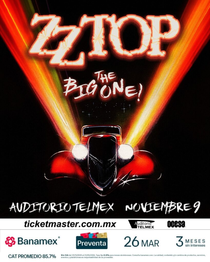 ZZ TOP GUADALAJARA 2026 AUDITORIO TELMEX